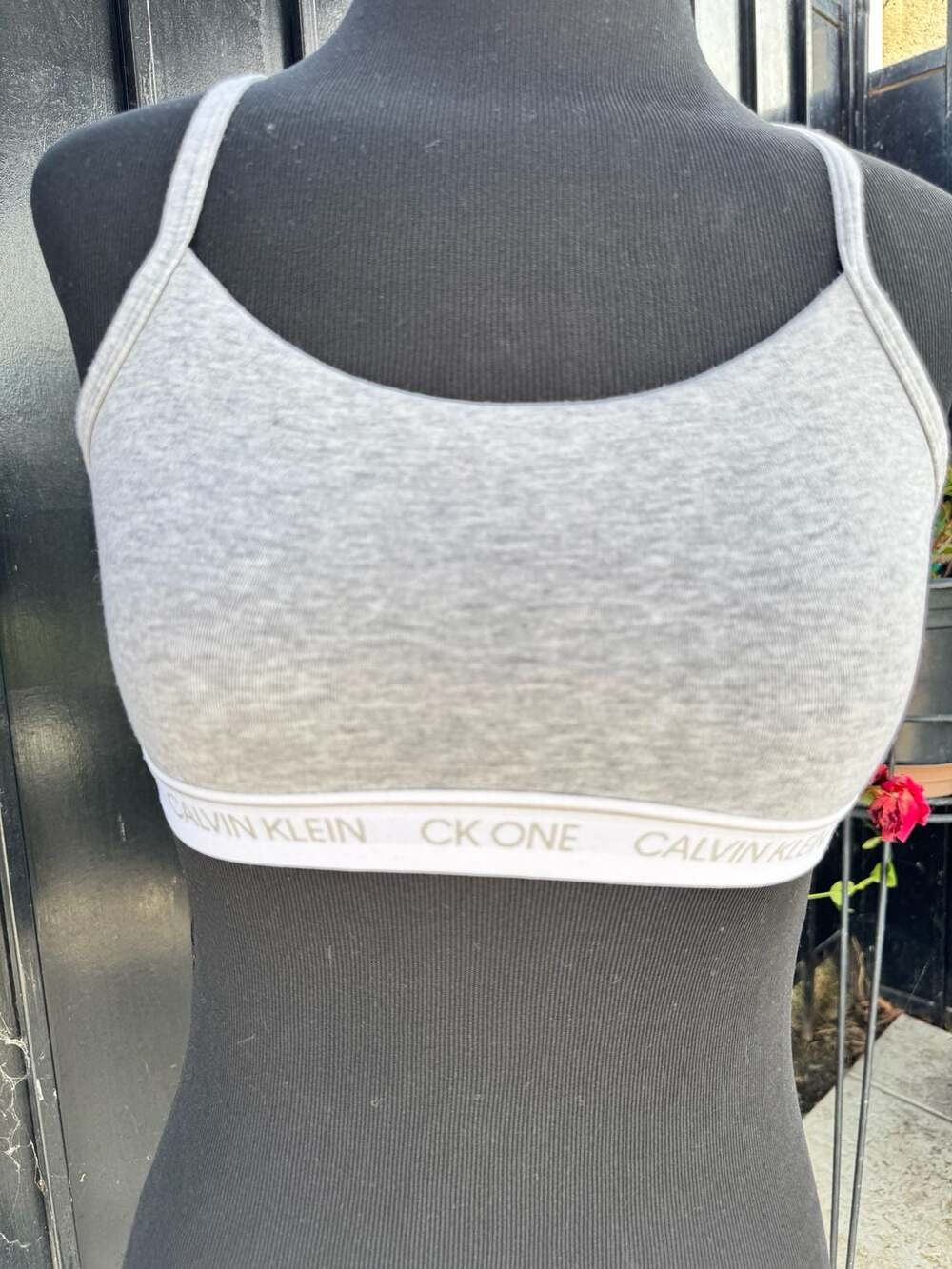Calvin Klein CK One Cotton Unlined Bralette Grey Size M